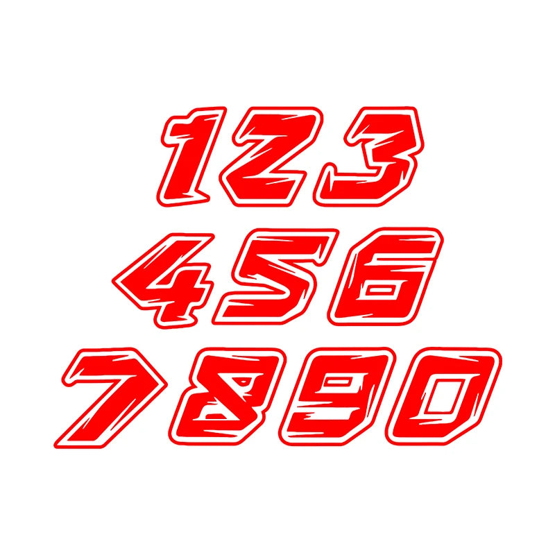 Racing Custom Number Car Stickers
