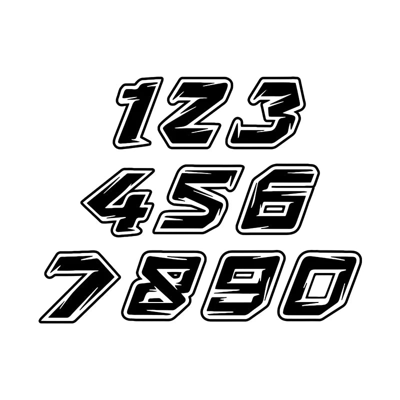 Racing Custom Number Car Stickers