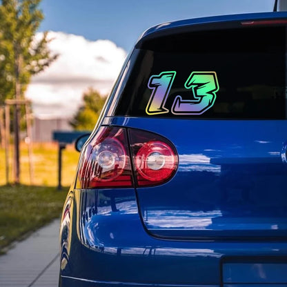 Racing Custom Number Car Stickers
