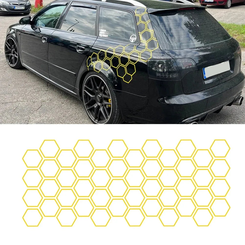 Car Creative Honeycomb Open Style Sticker Auto Graphics Vinyl Decor