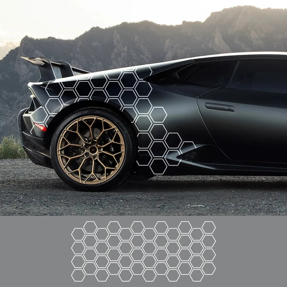 Car Creative Honeycomb Open Style Sticker Auto Graphics Vinyl Decor