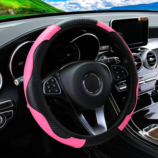 Anti Slip PU Leather Steering Cover