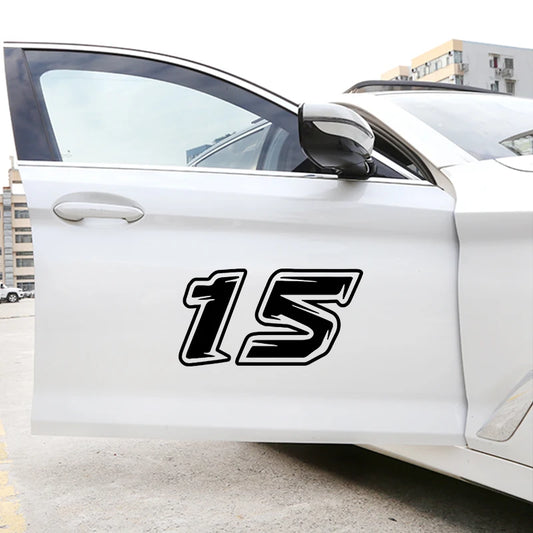 Racing Custom Number Car Stickers