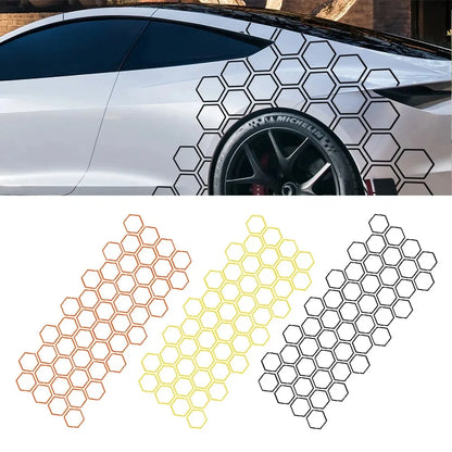 Car Creative Honeycomb Open Style Sticker Auto Graphics Vinyl Decor