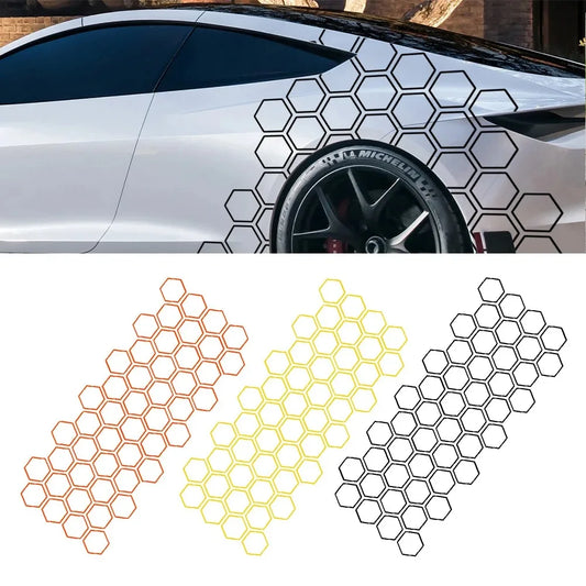 Car Creative Honeycomb Open Style Sticker Auto Graphics Vinyl Decor