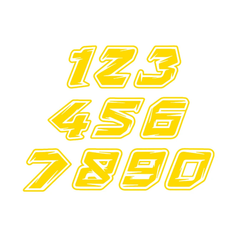 Racing Custom Number Car Stickers