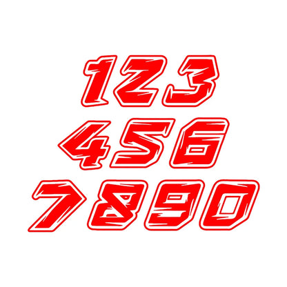 Racing Custom Number Car Stickers
