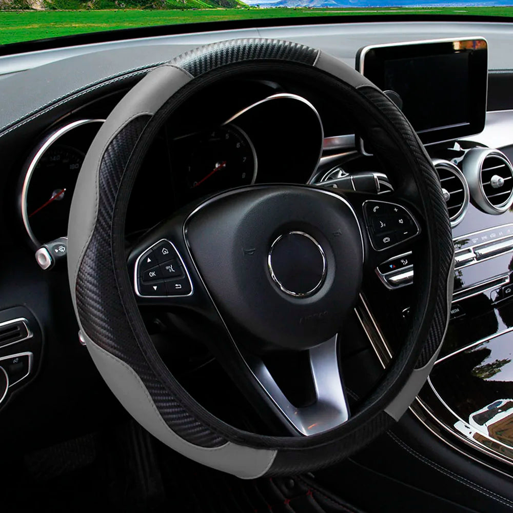 Anti Slip PU Leather Steering Cover