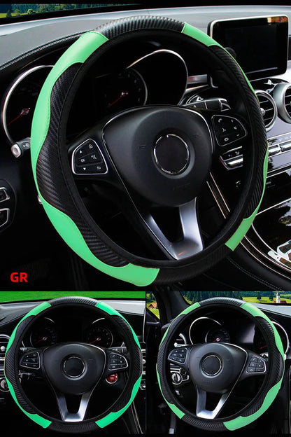 Anti Slip PU Leather Steering Cover