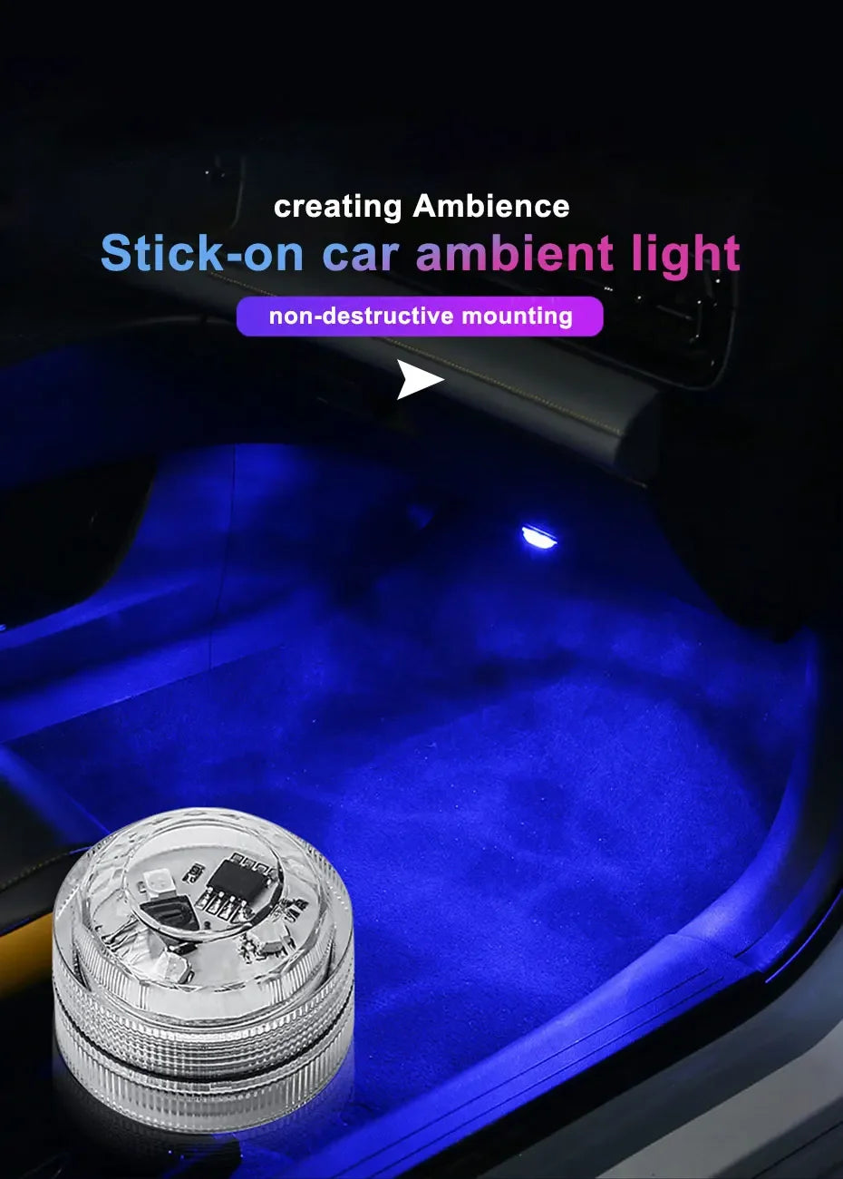 Wireless Adhesive LED Car Interior Ambient Light