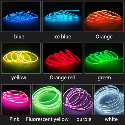 Car Interior LED Strip Flexible Neon Lights